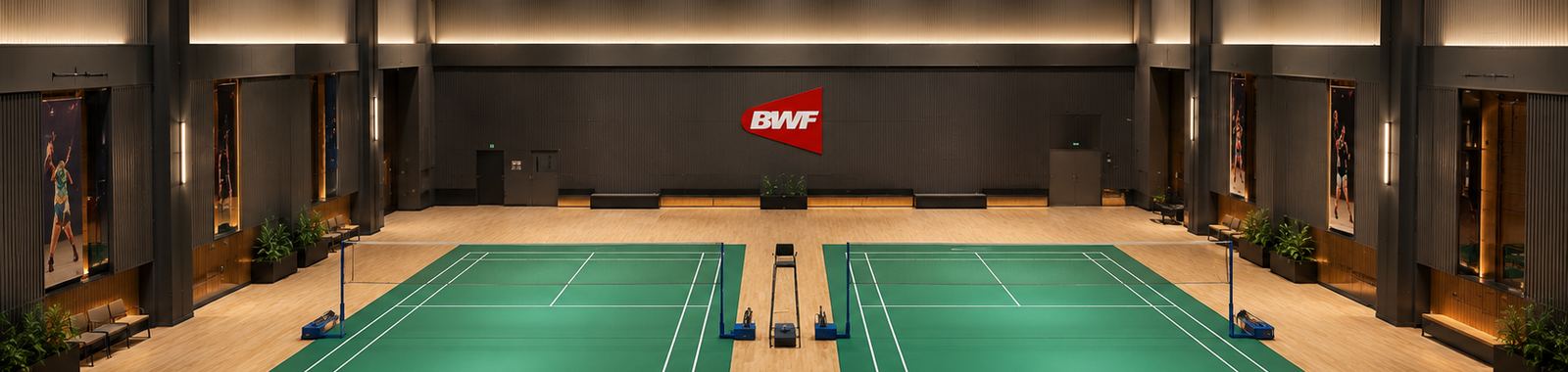 BWF-approved badminton court