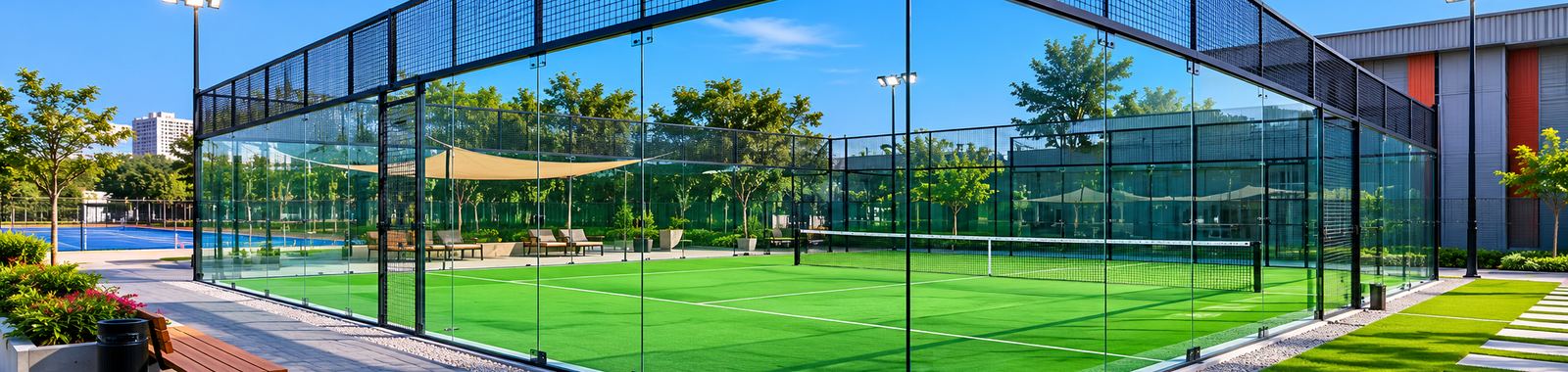 Padel and pickleball court